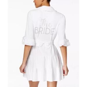 Blue by Betsey Johnson The Bride" Terry Robe, Sz S, Wedding, Bridalshower New